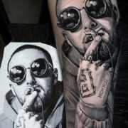 Mac Miller tattoo by Kozo Tattoo
