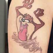 Tasmanian Devil Looney Tunes Tattoo by eddiekes  Tattoogridnet