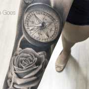 Mandala and Rose tattoo by Pedro Goes