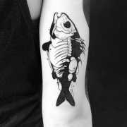 Aliens Tattoo  Only dead fish go with the flow This quote reminds us to  always go against the narrowmindedness of the people around you and keep  thinking differently and creatively This